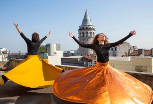 Galata Tower with Dancer